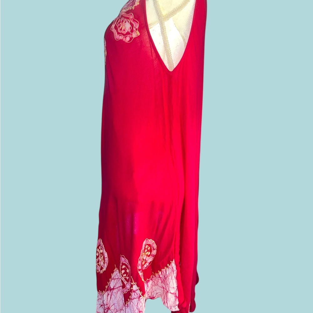 Boho Embroidered Sleeveless Dress – One Size – Rainbow Brand – Made in India - Picture 2 of 8